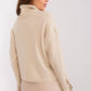 BADU Women's European-made Knitted Turtleneck Sweater with Decorative Sleeves Buttons