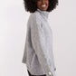 BADU Women's European-made Knitted Turtleneck Sweater with Decorative Sleeves Buttons