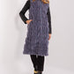 AT European Textured Plush Calf-length Hooded Vest/Gilet