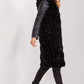 AT European Textured Plush Calf-length Hooded Vest/Gilet
