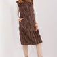 AT European Textured Plush Calf-length Hooded Vest/Gilet