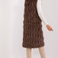 AT European Textured Plush Calf-length Hooded Vest/Gilet