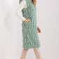 AT European Textured Plush Calf-length Hooded Vest/Gilet