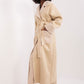 LAKERTA European Belted Ankle-length Coat with Fur Collar and Wrist