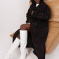 LAKERTA European Belted Ankle-length Coat with Fur Collar and Wrist