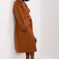 LAKERTA Brown European Double-breasted Trench Coat with Belt model