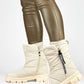 PRIMO European Beige Two Side Zipper Closure Snow Boot