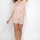 MOMENTI PER ME 2 Piece Luxurious European Button To & Shorts Pajama Set
