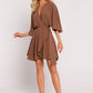 MOE Europen Women's Mini Flare Wrap Dress