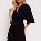 MOE Europen Women's Mini Flare Wrap Dress