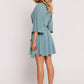 MOE Europen Women's Mini Flare Wrap Dress