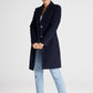FIGL Classic European Collar Padded Coat with Buttons