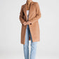 FIGL Classic European Collar Padded Coat with Buttons