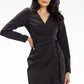 AWANA Sophisticated Knee-length Wrap Dress