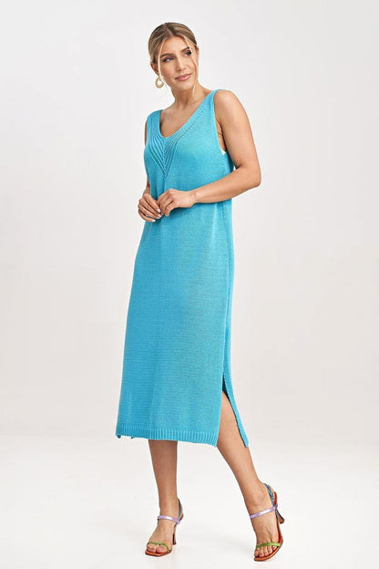 FIGL Women's 2 Piece Autumn Midi Dress with Cardigan Set