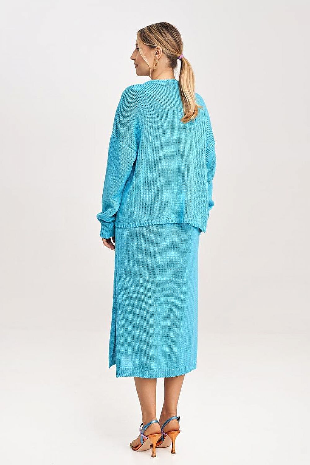 FIGL Women's 2 Piece Autumn Midi Dress with Cardigan Set