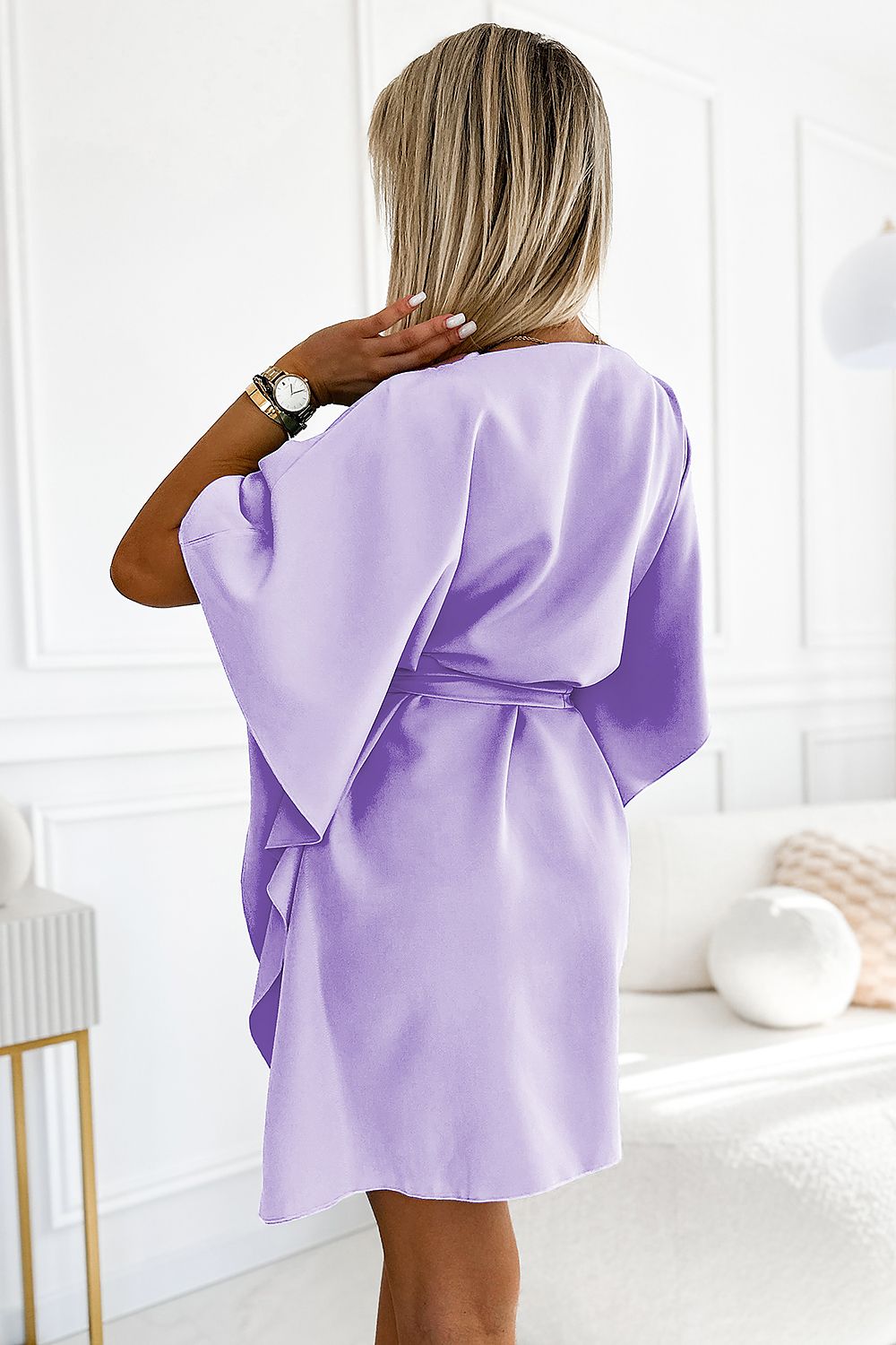 NUMOCO Women's Full size Casual European Polyester Butterfly Above-the-knee Dress