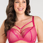 GORSENIA Women's European Plus-size Upper-cup Lace Bra with Floral Detail