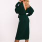 MOE Women's European Faux Wrap Long Sleeves Knit Sweater Dress