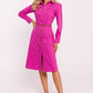MOE Women's Casual European Buttoned Midi Shirt Dress with Belt