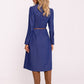 MOE Women's Casual European Buttoned Midi Shirt Dress with Belt