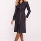 MOE Women's Casual European Buttoned Midi Shirt Dress with Belt