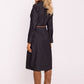 MOE Women's Casual European Buttoned Midi Shirt Dress with Belt