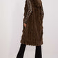 AT European Textured Plush Calf-length Hooded Vest/Gilet