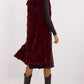 AT European Textured Plush Calf-length Hooded Vest/Gilet