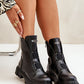 STEP IN STYLE Leather Ankle Boots with Rounded Toes