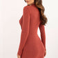 A.T. European Women's Viscose Sweater Dress with Gold Button Details