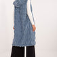 AT European Textured Plush Calf-length Hooded Vest/Gilet