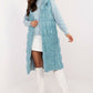 AT European Textured Plush Calf-length Hooded Vest/Gilet