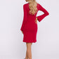 MOE Women's Full Size European Cotton Mini Long Sleeves Sweater Dress with Bell Sleeves