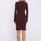 MOE Women's Full Size European Cotton Mini Long Sleeves Sweater Dress with Bell Sleeves
