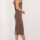 RELEVANCE Women's Cotton European Midi Pencil Skirt