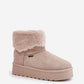 STEP IN STYLE Suede European Snow Boots in Black & Beige