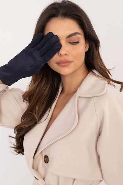 AT Women's Leather European Touche Screen Gloves with Decorative Buttons
