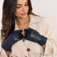 AT Women's Leather European Touche Screen Gloves with Decorative Buttons