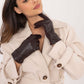 AT Women's Leather European Touche Screen Gloves with Decorative Buttons