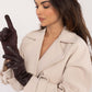 AT Women's Leather European Touche Screen Gloves with Decorative Buttons