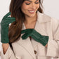 AT Women's Leather European Touche Screen Gloves with Decorative Buttons