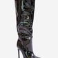 STEP IN STYLE Leather Stiletto Calf-high Heel Boots