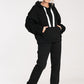 FIGL Women's European Cotton Hooded Sweatshirt with Long Pleated Sleeves