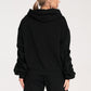 FIGL Women's European Cotton Hooded Sweatshirt with Long Pleated Sleeves