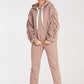 FIGL Women's European Cotton Hooded Sweatshirt with Long Pleated Sleeves