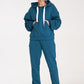 FIGL Women's European Cotton Hooded Sweatshirt with Long Pleated Sleeves