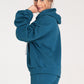 FIGL Women's European Cotton Hooded Sweatshirt with Long Pleated Sleeves