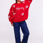 MOE Red "Merry" Written Oversized Snowflake Christmas Sweater ❄️