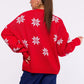MOE Red "Merry" Written Oversized Snowflake Christmas Sweater ❄️